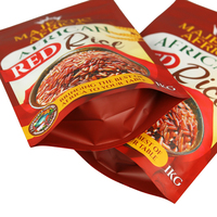 Sacs d'emballage en plastique Doypack imprimés sur mesure pour aliments 500g 1kg Sacs d'emballage pour riz réutilisables Sac en mylar à fermeture éclair Emballage en plastique Sacs pour riz