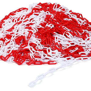 Chaîne de sécurité décorative en plastique résistante aux intempéries pour la gestion des foules sur les allées et les entrées, barrière de clôture à maillons - Product Image 4