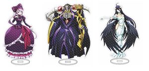 OEM ODM Isaikoy Lot de 3 figurines de <span class=keywords><strong>personnage</strong></span> en acrylique Anime <span class=keywords><strong>Overlord</strong></span>, support de bureau - Product Image 1
