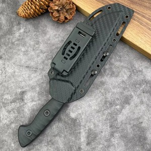 Coltello da Sopravvivenza Tattico con Manico in Plastica Nera di Grandi Dimensioni, Coltello Bowie per Caccia e Attività all'Aperto - Product Image 5