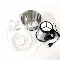 Hachoir à viande électrique commercial de qualité alimentaire avec vitesse variable, capacité de 1,1 à 2 L, boîtier en plastique, prêt à l'exportation
