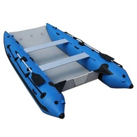 Catamaran — aigue-marine gonflable léger de 380CM, bateau de pêche à grande vitesse avec point de goutte