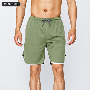 Dropshipping Short de course à pied personnalisé 2 en 1 pour hommes, respirant, léger, pour entraînement de gymnastique, short de sport à séchage rapide avec boucle pour serviette - Product Image 4