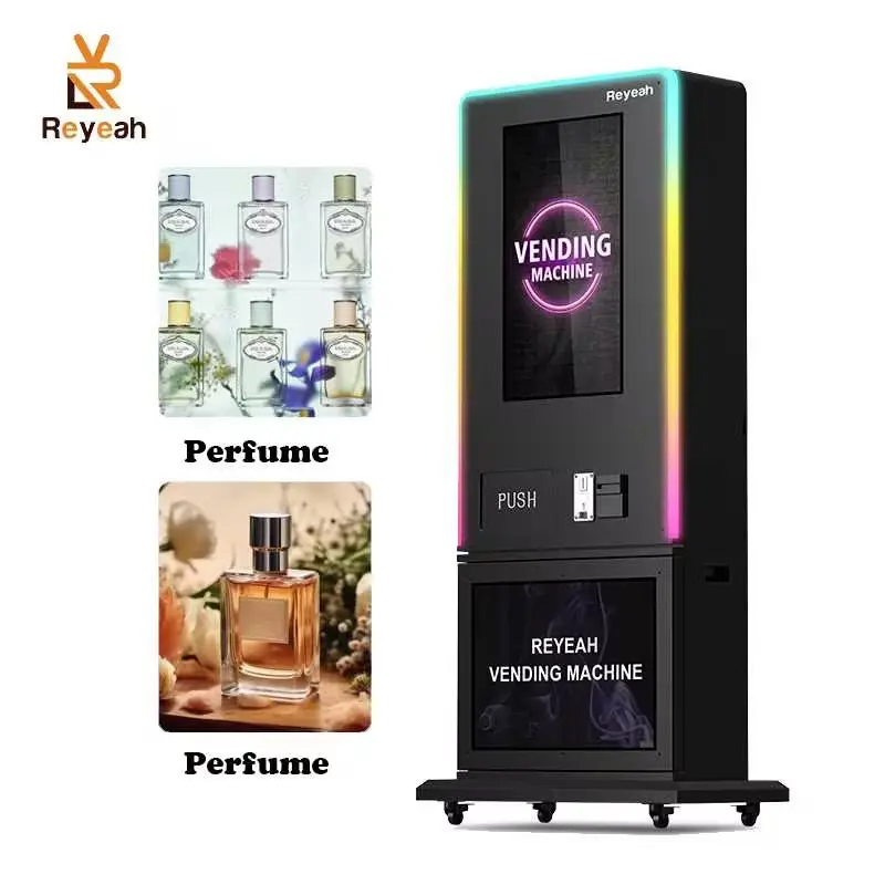 2024 nova máquina de venda automática de produtos de beleza personalizada máquina de venda automática de perfume com adesivos inteligentes