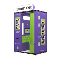 Photomaton de rue moderne avec imprimante, distributeur automatique en libre-service pour les entreprises de divertissement pour jeunes