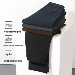 <span class=keywords><strong>Pantalon</strong></span> décontracté pour <span class=keywords><strong>homme</strong></span> de haute qualité, coupe slim droite, couleur unie, <span class=keywords><strong>pantalon</strong></span> de costume long <span class=keywords><strong>avec</strong></span> poches, pour le bureau, élégant - Product Image 2