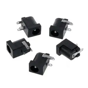 Hot selling DC-005 Black DC Power Jack Socket Connector DC005 5.5*2.1mm 2.1 socket Round the needle Shenzhen supplier