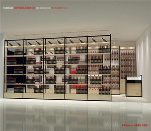 Étagère de présentation d'alcool, présentoir à vin élégant, <span class=keywords><strong>vitrine</strong></span> à vin pour exposer votre collection, design d'intérieur pour magasin de vin - Product Image 6
