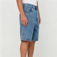 EIDEO OEM ODM Short en jean vintage délavé personnalisé, style streetwear usé, logo Y2K, jorts baggy 14oz pour hommes