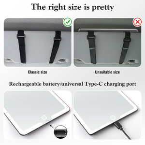 Specchietto per il Trucco da Auto MoonlitGlow con Etichetta Privata, Personalizzabile 1X/10X/20X, Ricaricabile, Basso MOQ, Pronto per la Vendita al Dettaglio, Personalizzato ODM OEM - Product Image 6