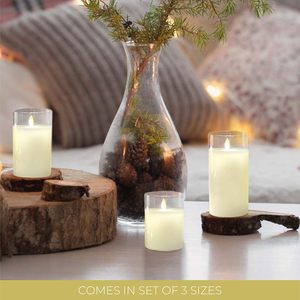 Bougie sans flamme en plastique à LED, fonctionnant sur piles, avec télécommande, écologique, décoration de Noël, Diwali, maison, Pâques, Halloween - Product Image 2