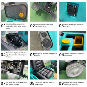 MRCH Nouvelle Laveuse-Brillanteuse de Sols Électrique Industrielle Commerciale Autoportée - 80L Eau Claire/85L Réservoir d'Eaux Usées Autopropulsée à Eau Froide - Product Image 4