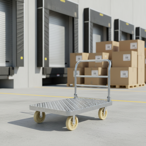 공항 화물 트롤리 휴대용 물류 카트 이동식 로딩 플랫폼 창고 장비 스틸 트롤리 1000kg 플랫폼 트롤리 - Product Image 1