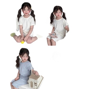 Set di Pigiami Estivi in Cotone Traspirante a Maniche Corte per Bambine e Ragazze, Abbigliamento da Casa Leggero - Product Image 5