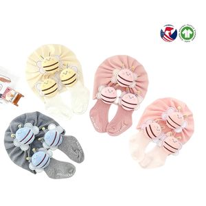Nouveau Ensemble Cadeau Chapeau et Chaussettes Bébé Hiver Automne Unisexe avec Adorable Décoration Fleur pour 0-<span class=keywords><strong>12</strong></span> <span class=keywords><strong>Mois</strong></span> - Product Image 4