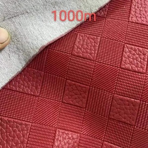 Màu sắc khác nhau một B C lớp PU in ấn chất liệu da cho túi và giày nhà máy trực tiếp bán với màu xanh đen và màu nâu - Product Image 2