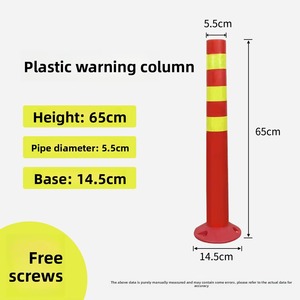 Poste de Advertencia Elástico de PVC Resistente con Cinta Reflectante de Alta Visibilidad, 65 cm de Altura, para Seguridad Vial - Product Image 6
