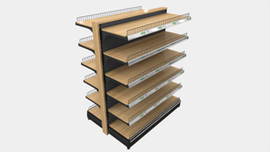 Promotion : Système d'étagères métalliques haute capacité pour supermarchés, taille standard, avec garde-corps métallique pour hypermarchés - Product Image 6