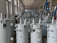 Transformateur électrique monophasé immergé dans l'huile D11 de 3 kVA à 333 kVA, transformateur de distribution monté sur poteau de 35 kV à 480 V