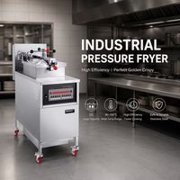 SH QDMECH Friteuse à pression électrique/gaz 25L à commande numérique, économe en énergie, pour friterie