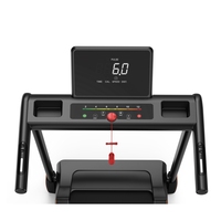 Tapis roulant pliable avec console LED, capteurs de fréquence cardiaque, touches de vitesse rapide, moteur 2,5 CV, machine de course compacte pour la remise en forme à domicile