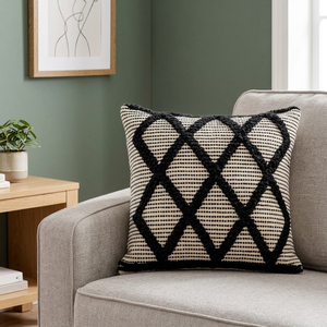 Housse de coussin et d'oreiller décorative tissée à la main en coton biologique, style bohème, design personnalisé, 100% coton, 45x45 CM, carrée, pour hôtel et maison - Product Image 2