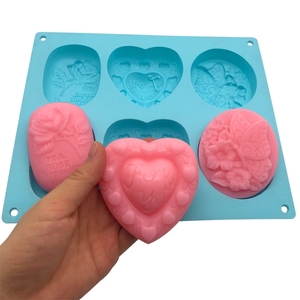 Wholesale 6 Cavities Oval Lace Flower Shape Silicone <b>Soap</b> <b>Mold</b> Baking <b>Mold</b> DIY 3D Handmade Mould for Make Cake and <b>Soap</b> Bath - Product Image 2