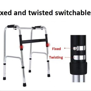 100 Million People <b>Walker</b> Stainless Steel Foldable Adjustable Walking Aid For <b>Elderly</b> Support - Product Image 2