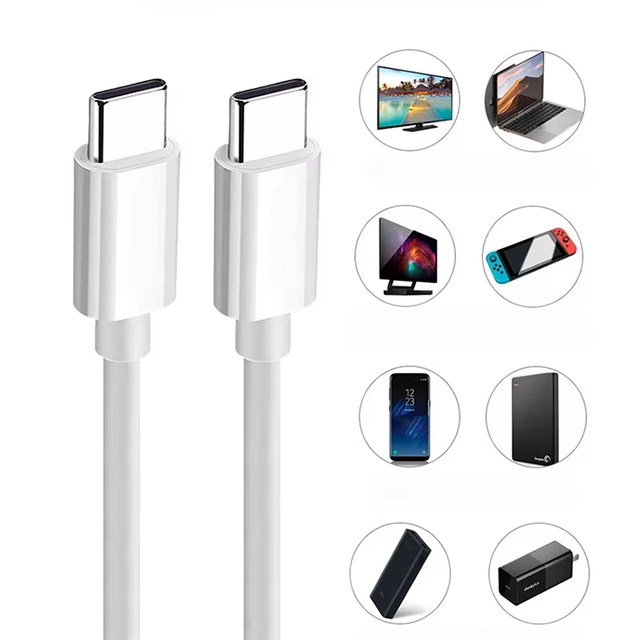 240W USB-C to C Phone Fast Charging Cable 6FT Nylon Braided PD 3A for iPhone 15/Samsung/MacBook