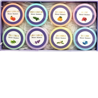 Fabricant de bombes de bain aromatiques véganes personnalisées 8*30g à la lavande, à l'eucalyptus et à la menthe, huile essentielle biologique naturelle pour aromathérapie