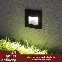 Lampe LED carrée en aluminium de type 86, encastrée, pour extérieur, avec détecteur de mouvement, pour marches d'escalier, étanche IP65, alimentée en courant alternatif, pour aménagement paysager