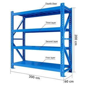 Estanterías Industriales Ajustables de 120 kg/Nivel, Sistema de Estanterías Metálicas de Acero sin Pernos, Estanterías Apilables para Almacenamiento, Sistema de Estanterías para Almacenes - Product Image 4