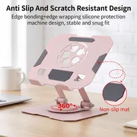 Support de tablette en métal en forme de ballon de football, rotatif, relevable et pliable, pour tablette PC, usage quotidien au bureau