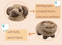 Super coupe en peluche mouton doux animal chèvre jouet bébé peluche agneau poupée jolie peluche animal jouet en gros OEM