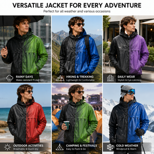 Chaqueta para Hombre que Cambia de Color, Termocrómica, Ligera, de Poliéster, Cortavientos para Exteriores, Certificada por OEKO TEX - Product Image 5