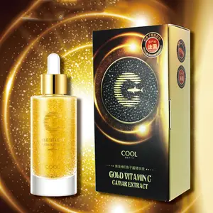 Golden Vitamin C-suero antienvejecimiento para el cuidado de la piel, suero líquido para el cuidado de la piel, con extracto de Caviar