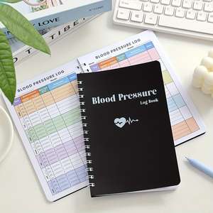 <span class=keywords><strong>Carnet</strong></span> <span class=keywords><strong>de</strong></span> suivi <span class=keywords><strong>de</strong></span> la tension artérielle et <span class=keywords><strong>de</strong></span> la fréquence cardiaque, 100 feuilles, noir, imperméable, PP/PVC, en spirale, enregistrement quotidien, papier A5, vente chaude 2026 - Product Image 4