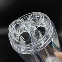 Flacon Airless à Double Tube et Double Commande 1.7oz+1.7oz, à Double Chambre, pour Crème, Emballage Sous Vide par Pression, Direct Usine