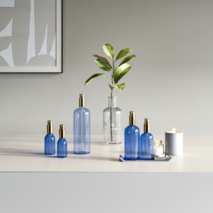 Flacons pulvérisateurs cosmétiques en verre de luxe personnalisables 20ml/30ml-200ml Marron/Blanc/<span class=keywords><strong>Noir</strong></span>/Transparent avec pulvérisateur à fine brume doré - Product Image 2