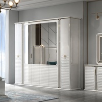 Nouvelle conception, ensembles de chambre à coucher modernes complets, 5 pièces, lit double, cadre en bois, ensemble de meubles de chambre à coucher de luxe moderne, taille king