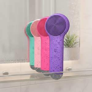 แปรงทำความสะอาดผิวหน้าไฟฟ้าแบบมือถือ ABS และสแตนเลส ขายดีที่สุด เครื่องนวดหน้าพกพา ปลั๊ก EU/UK/JP กันน้ำ - Product Image 1