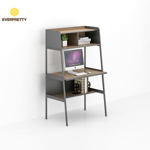 เฟอร์นิเจอร์สำนักงานอพาร์ตเมนต์โฮสเทล โต๊ะทำงานแนวตั้งประหยัดพื้นที่ทันสมัย พร้อมที่เก็บของหลายชั้น โต๊ะอ่านหนังสือ โต๊ะเขียนหนังสือ - Product Image 1