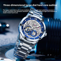 Montre mécanique squelette automatique pour homme OEM ODM, bracelet en alliage avec fermoir, verre saphir, étanche 30m, 20mm