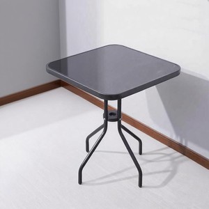 Tables d'extérieur Loisirs <span class=keywords><strong>en</strong></span> <span class=keywords><strong>fer</strong></span> <span class=keywords><strong>forgé</strong></span> Café Bar <span class=keywords><strong>Jardin</strong></span> Tables d'extérieur Tables à manger carrées <span class=keywords><strong>et</strong></span> rondes <span class=keywords><strong>en</strong></span> verre trempé à ciel ouvert - Product Image 3