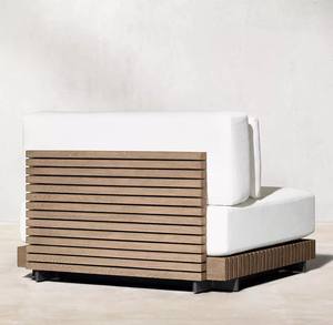 وسادة حديثة معاصرة مكونة من 6 قطع من خشب الساج وصديقة للماء للحديقة الخارجية من خشب الساج للاستخدام في الفنادق والفناء - Product Image 4