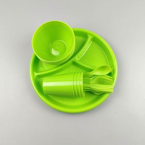 Plastic Picnic Party Food Serving Bowl Plate Dinner <b>Melamine</b> Dinnerware <b>Set</b> - Product Image 4