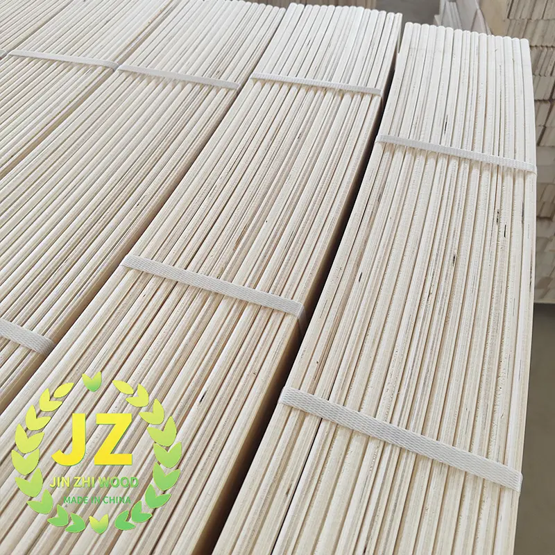 Venta caliente 2024 cama de madera con listones de cama de abedul plano listones de cama LVL tamaño completo