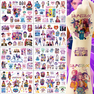 Autocollants de tatouage KPOP pour groupe de filles 'Witch Hunting', autocollants de tatouage de dessin animé pour enfants, autocollants pour fête <span class=keywords><strong>d</strong></span>'anniversaire, autocollants à transfert <span class=keywords><strong>d</strong></span>'<span class=keywords><strong>eau</strong></span> - Product Image 1