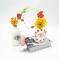 Fabrication chinoise Articles d'ameublement modernes de bonne qualité Vase en céramique Big Eye avec déco de vase