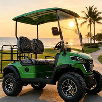 Mobil Golf Listrik 2 Kursi OEM dengan Pendingin Minuman Terintegrasi, Mobil Resort Listrik 2 Kursi